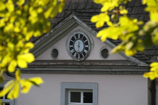 One-hand clock at the commandant's house Bad Pyrmont Castle