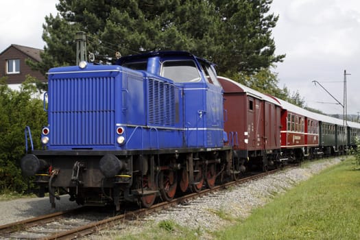 Old diesel locomotive of the Lippe State Railway