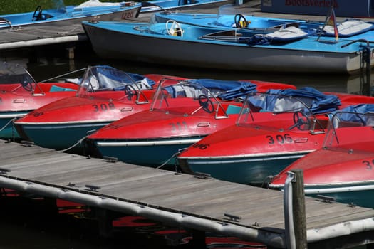 Pedal boats in Steinhude am Steinhuder Meer