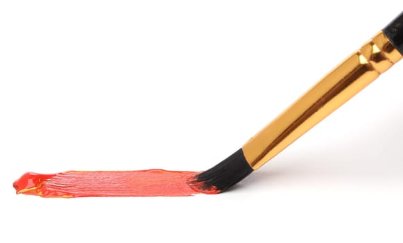 Brush painting over white