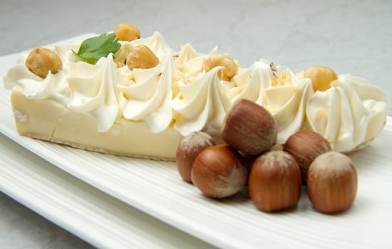 tarte with brie and hazelnut