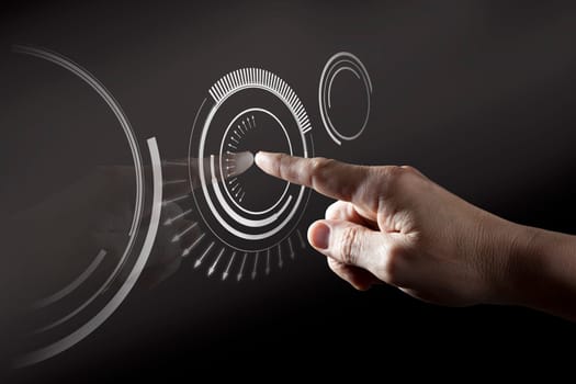 Finger Touching  Black Digital Touch Screen