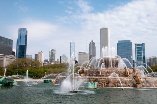 Buckingham Fountain in Chicago.