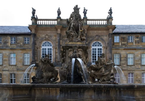 Fountain in front of the new castle