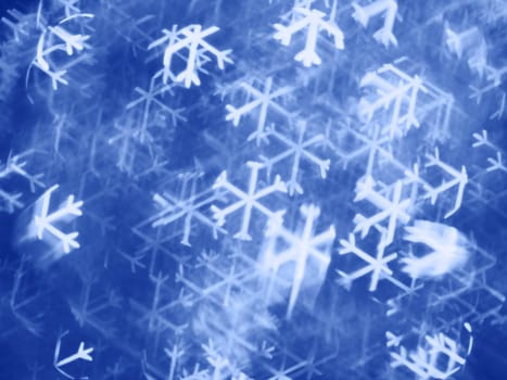 Colorful Christmas background with colorful snow flakes