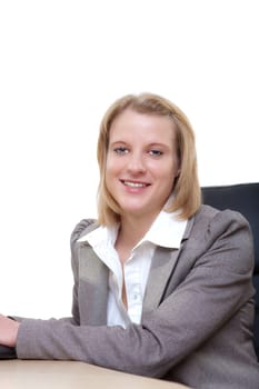 Young woman sitting at desk