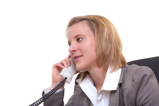 Young woman talking on the phone