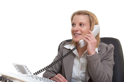 Young woman talking on the phone