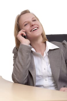 Young woman talking on a smartphone