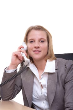 Young woman talking on the phone