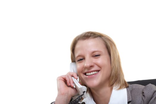Young woman smiling on the phone