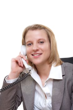Young woman talking on the phone