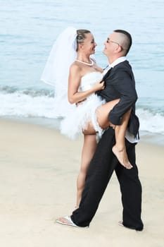 Wedding dance on the tropical beach