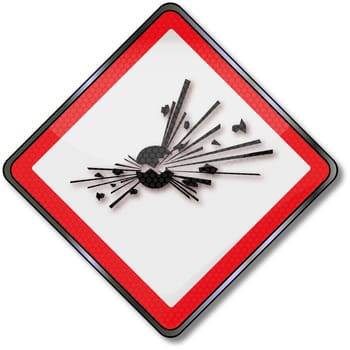 Danger sign explosion