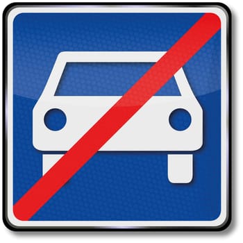 Traffic sign motor road lifted