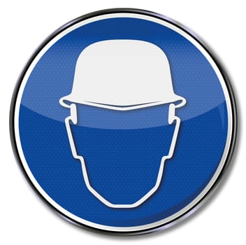 Safety sign helmet