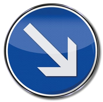 Traffic sign arrow to the right