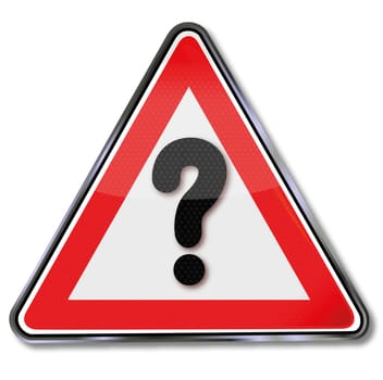 Sign with question mark