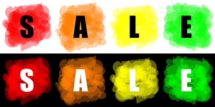 Set of colorful paint splat commerce sale Set of colorful paint splat commerce sale concept concept
