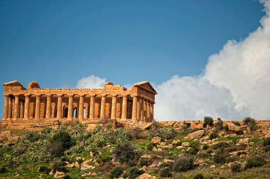 Temple of Concordia in the Valley of the Temples in Agrigento