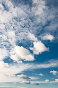 A beautiful blue sky on a summer day