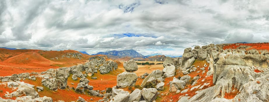 The Castle hill. Southern Alps. Arthurs Pass. New Zealand