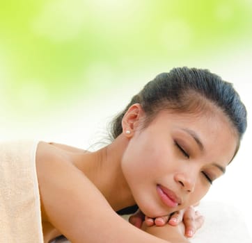 Asian Girl having a massage