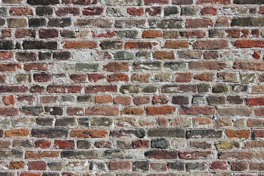 Colorful Bricks Wall in Bruges, Belguim.