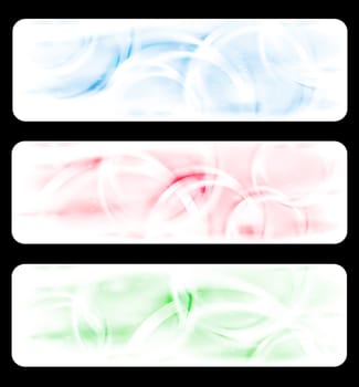 Set of elegant light banners. Eps 10 vector