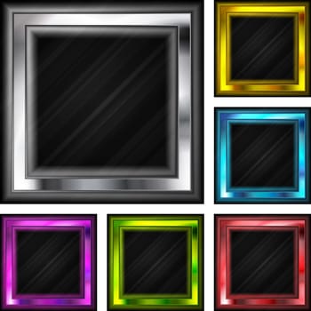 Set of glossy frameworks. Vector eps 10