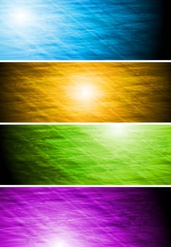 Set of vibrant grunge banners. Eps 10