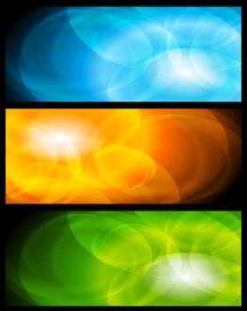 Set of abstract colorful banners. Vector design eps 10