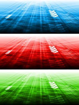 Set of hi-tech banners. Eps 10 vector illustration