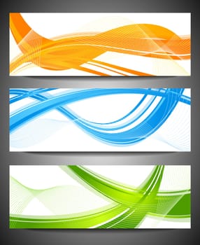 Abstract waves on white background. Eps 10 vector