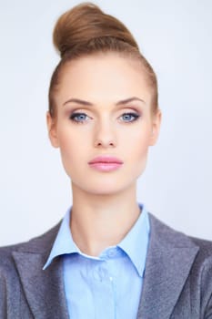 Portrait of cute young business woman
