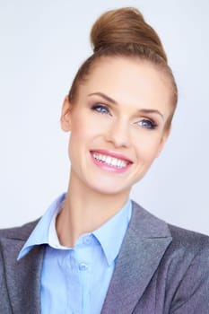Portrait of cute young business woman