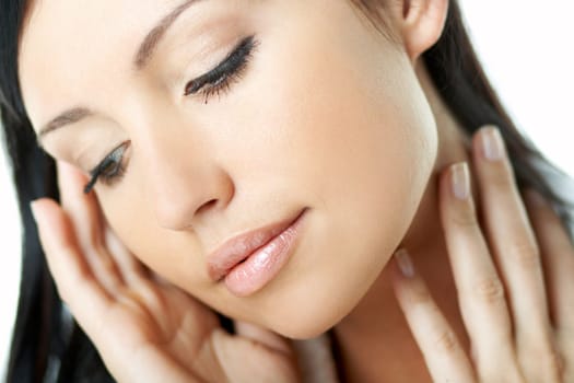 Portrait of Fresh and Beautiful brunette woman