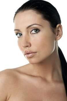 Portrait of Fresh and Beautiful brunette woman
