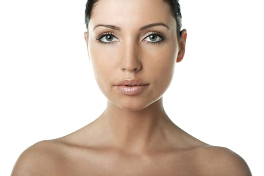 Portrait of Fresh and Beautiful brunette woman