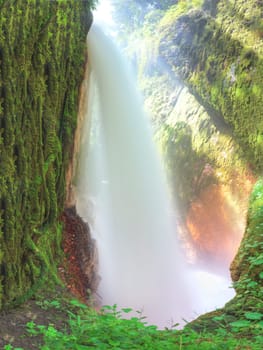 Blawan waterfall. Java. Indonesia. Merged from 2 images