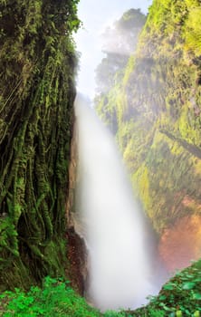 Blawan waterfall. Java. Indonesia. Merged from 2 images