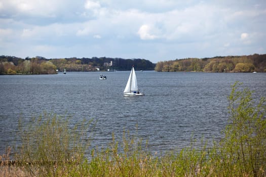Sailing on a lake