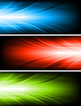 Set of abstract vector banners. Eps 10