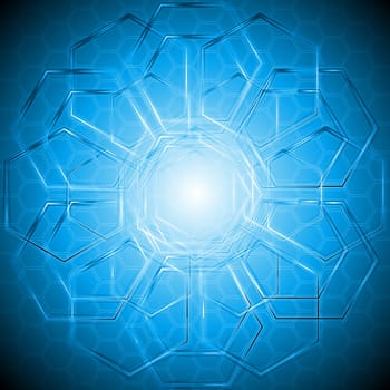 Blue technical design. Eps 10 vector illustration