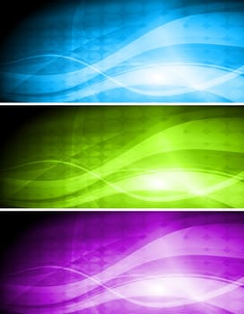 Wavy colorful banners. Vector illustration eps 10