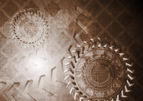 Retro hi-tech design. Vector illustration eps 10