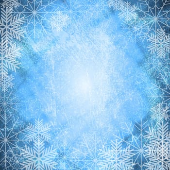 Grunge Xmas background with snowflakes. Eps 10 vector illustration