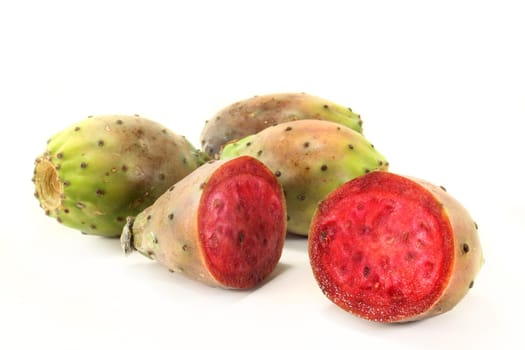 Prickly pears against a white background