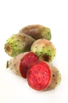 Prickly pears against a white background