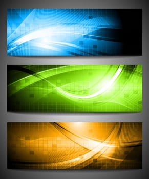 Three colorful banners. Vector illustration eps 10